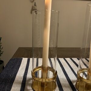 Elegant Gold Colored Candle Holder